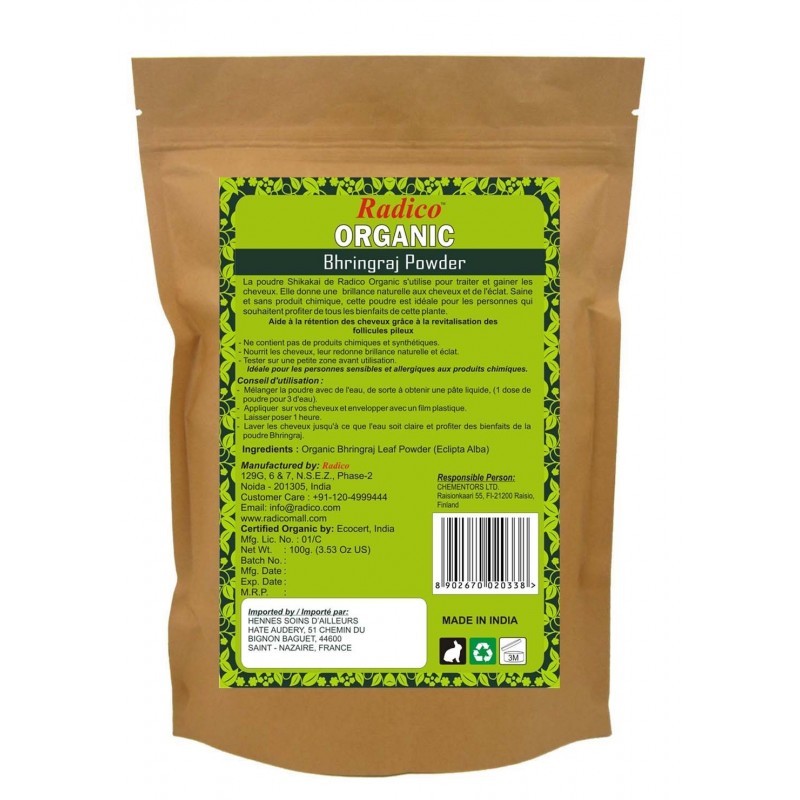 Bhringaraj en poudre 100g  Soin de vos cheveux naturel