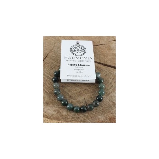 Bracelet Agate Mousse -...