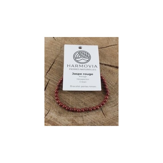 Bracelet Jaspe rouge -...