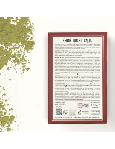 Henné rouge chaud - Rosso Caldo - 100g