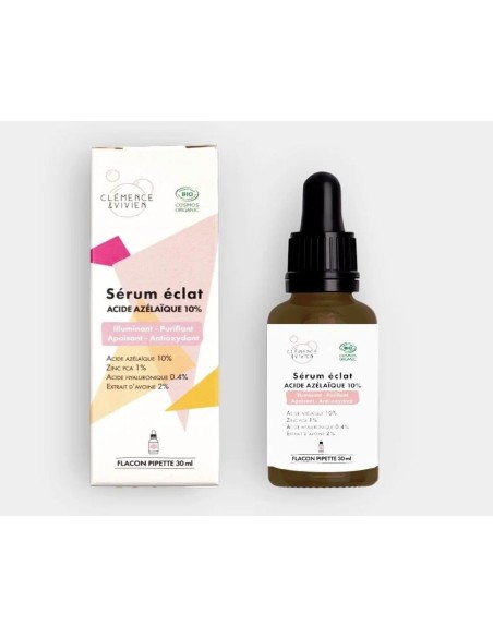 Sérum Éclat Acide Azélaïque 10 % Clémence & Vivien 30 ml – Teint lumineux & peau unifiée