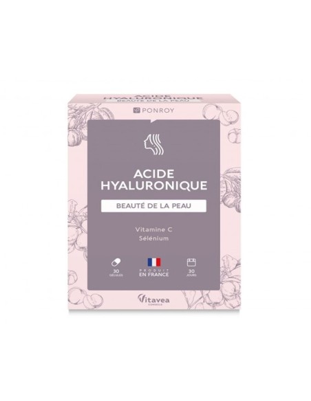 Acide hyaluronique, sélénium & vitamine C – Peau et antioxydants - 30 gélules