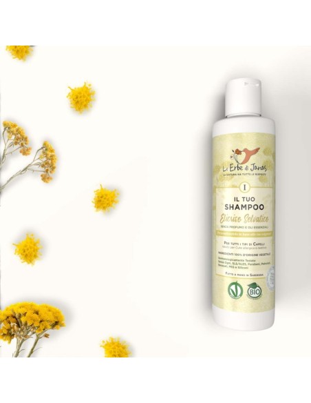 Shampoing bio à l’élicriso sauvage de Sardaigne – Douceur & confort cuir chevelu - 150 ml