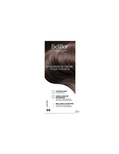 Coloration crème n°04 Châtain – Beliflor
