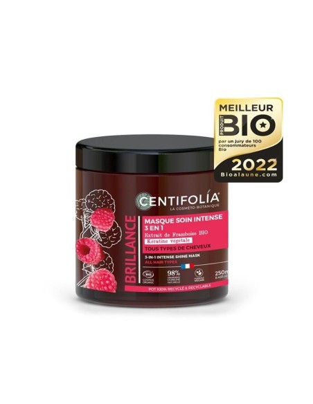 Masque Soin Brillance Intense 3-en-1 BIO Centifolia 250 ml – Cheveux Éclatants