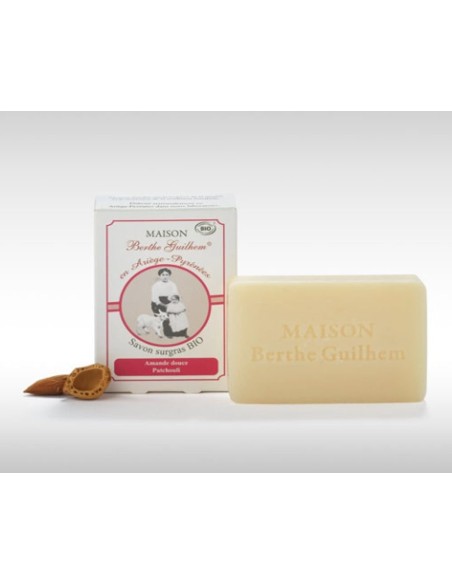 Savon Amande douce & Patchouli au lait de chèvre – 100 g  Berthe Guilhem
