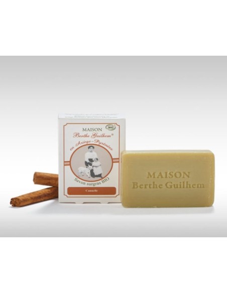 Savon Cannelle/Karité  au lait de chèvre – 100 g  Berthe Guilhem