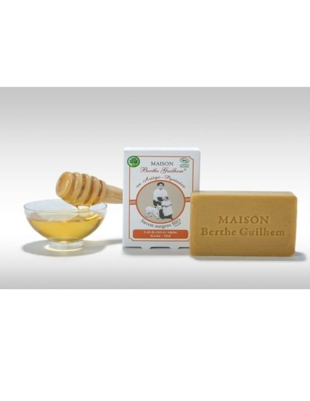 Savon Beurre de karité & Miel au lait de chèvre – 100 g  Berthe Guilhem