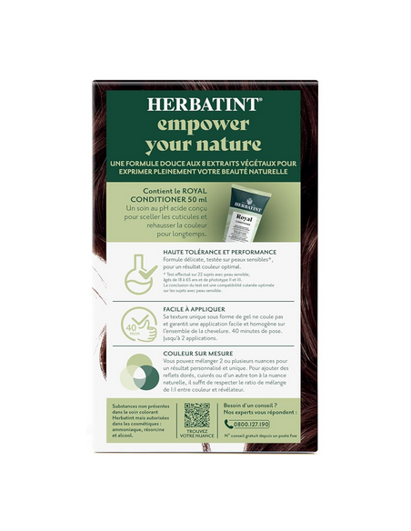 Coloration Herbatint Châtain Cuivré 4R 170 ml – Gel colorant sans ammoniaque