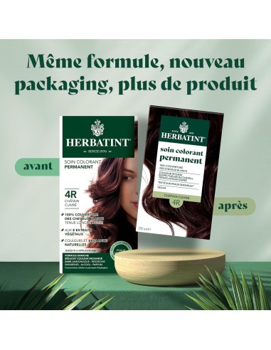 Coloration Herbatint Châtain Cuivré 4R 170 ml – Gel colorant sans ammoniaque