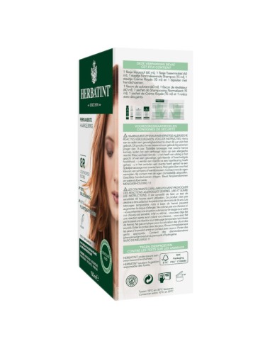 Coloration Blond clair cuivré Herbatint 8R – Gel Colorant 170 ml