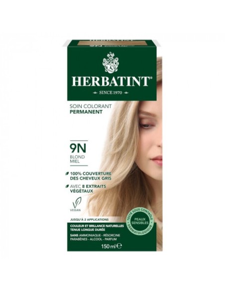 Coloration Blond miel Herbatint 9N – Gel Colorant 170 ml