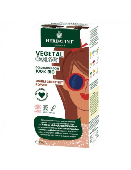 Coloration Warm chestnut Power Châtain Chaud  Herbatint