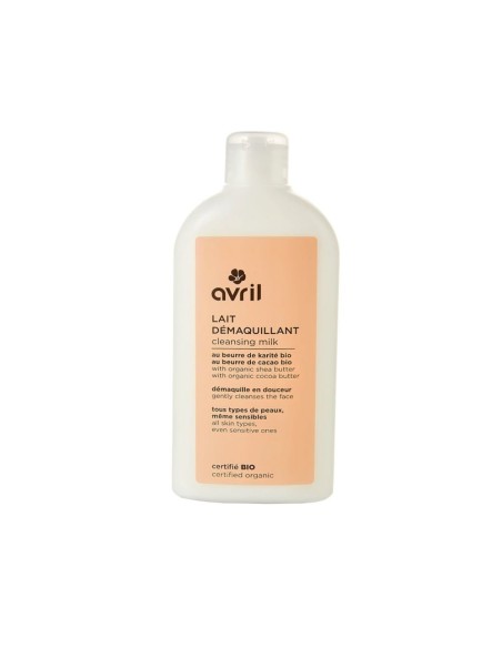 Lait démaquillant bio Avril 250 ml – Nettoyage doux visage