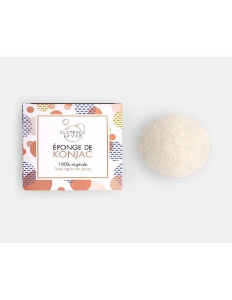 Éponge Konjac Visage – Nettoyage Naturel et Doux Peau